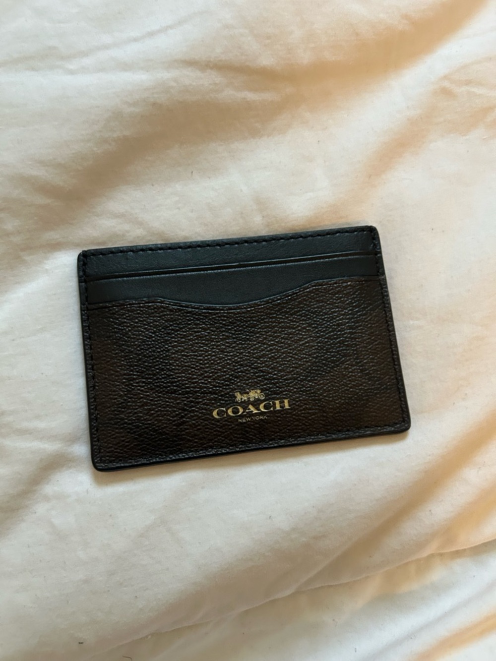 Authentic Coach Men's Black Leather Card Case
